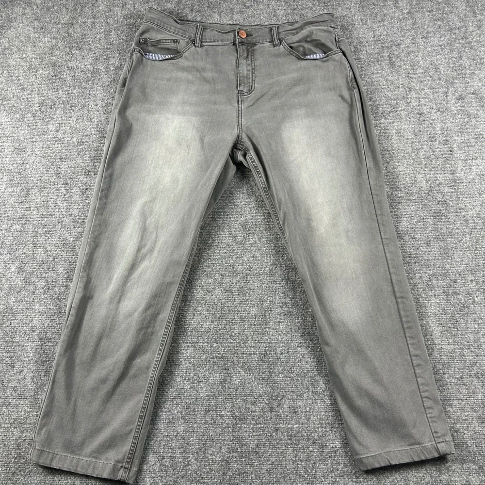 Mugsy Jeans‎ Men 37x27 Grey Beans Casual Stretch Denim Pants FLX3NCMC